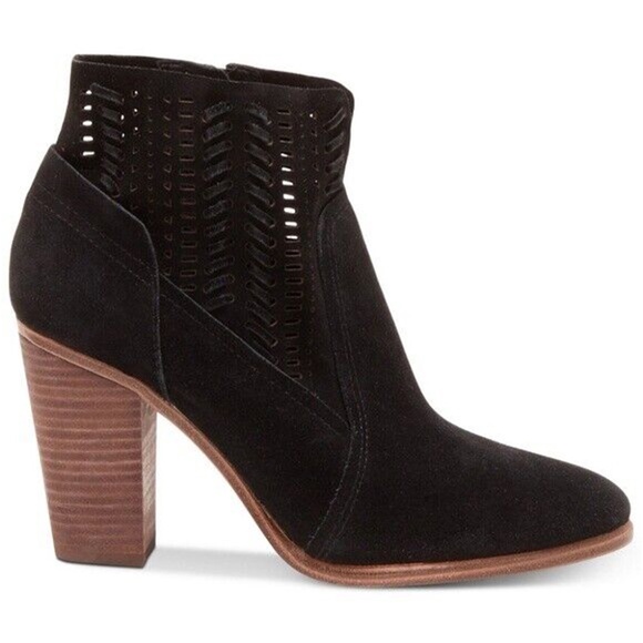 Vince Camuto Fenyia Black Suede Ankle Bootie - Picture 1 of 8